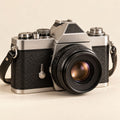 Silver & Black Retro SLR Camera — main view