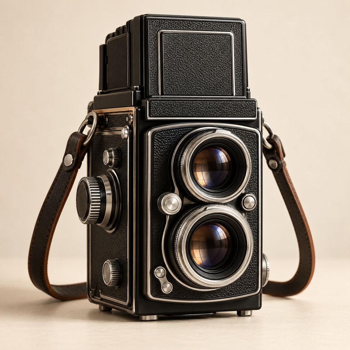Classic Black Twin-Lens Camera — main view