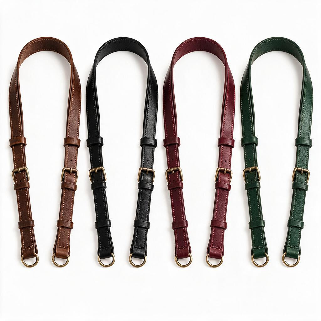 Cognac Leather-Look Camera Neck Strap — style reference