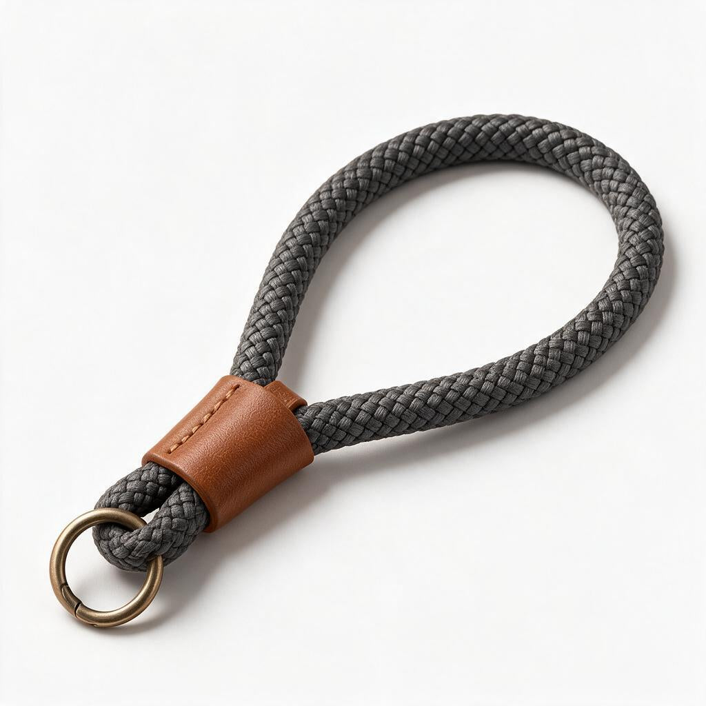 Olive Braided Camera Wrist Strap — style reference
