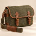 Olive Canvas-Look Camera Shoulder Bag — main view